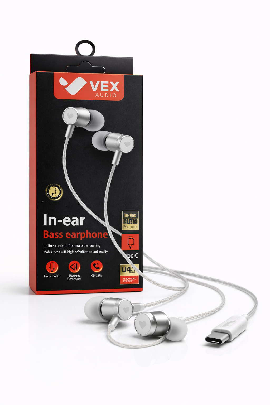 Audífonos In-Ear VEX U4 Tipo-C con micrófono