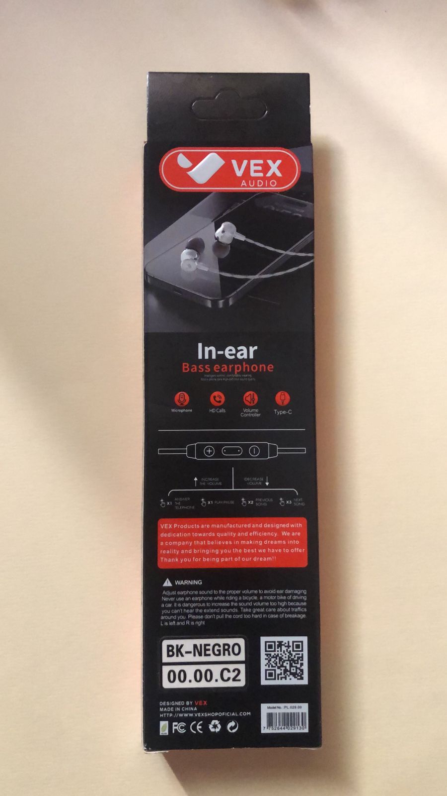 Audífonos In-Ear VEX U4 Tipo-C con micrófono